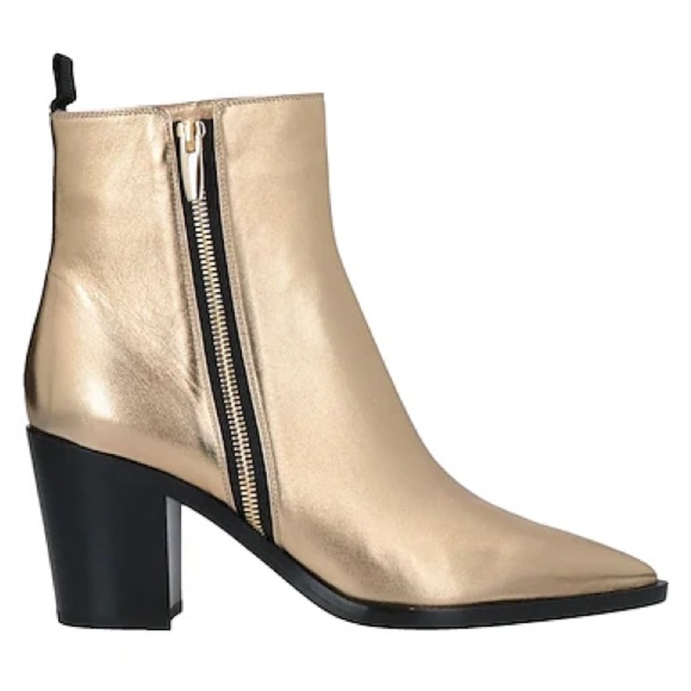 Gianvito Rossi gold ankle boots -size 7 (EU 37.5)